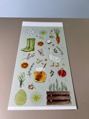 Hand Crafted Green and Brown Farmhouse Sticker Sheet